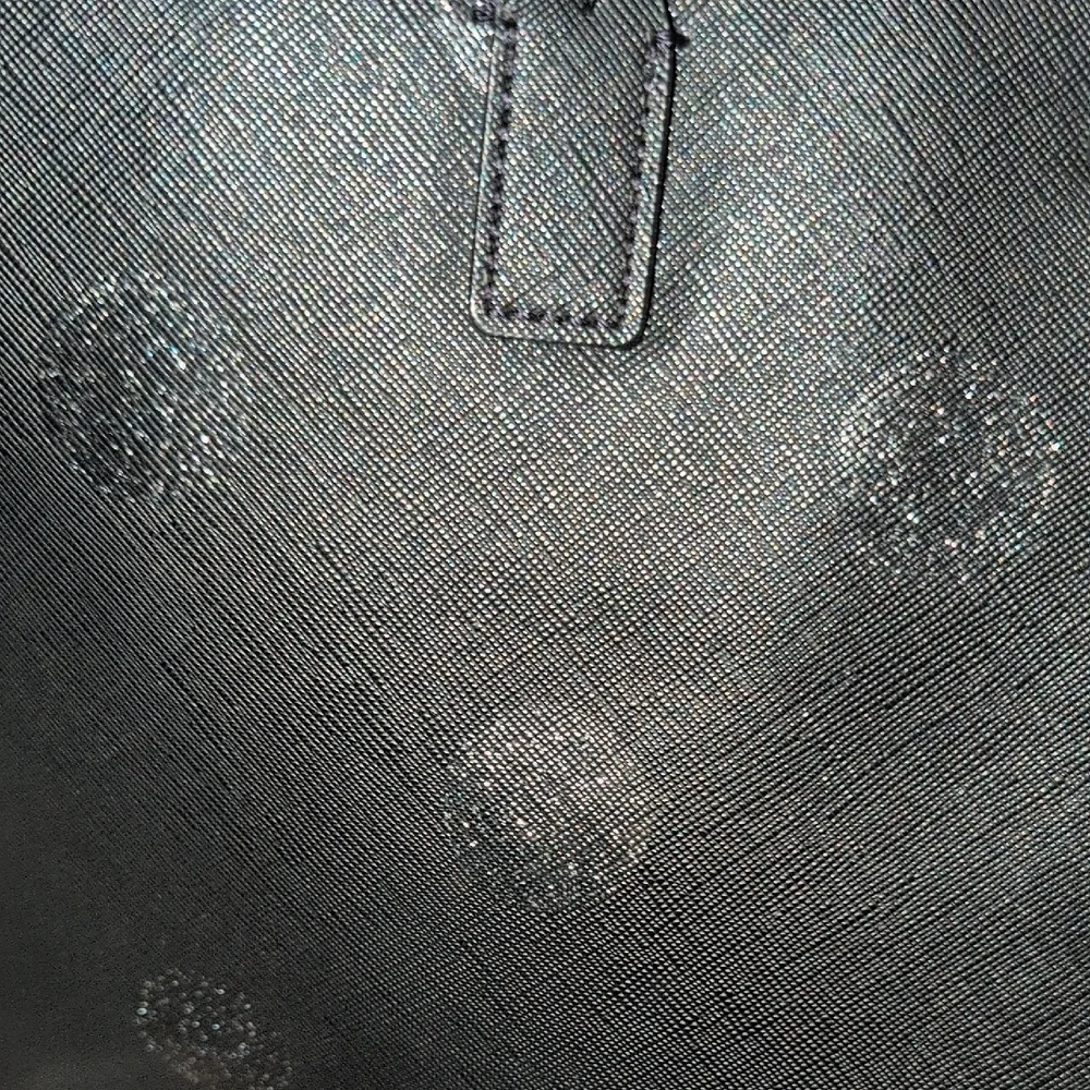 Kate Spade Black Glitter Polka Dot Tote